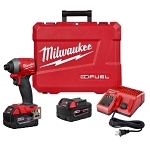 Milwaukee® M18™ FUEL™ 2853-22 Cordless Impact Driver Kit, 1/4 in Hex Drive, 4300 bpm, 2000 in-lb Torque, 18 V DC, 4.59 in OAL