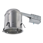 Halo H7RICT H7 Series Line Voltage Remodel Recessed Lighting Housing, Incandescent Lamp, IC Insulation, 120 V AC, 6-1/2 in Ceiling Opening, Aluminum Housing