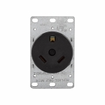 EATON Arrow Hart™ Eaton Wiring Devices 1263-BOX Single Straight Blade Receptacle, 125 VAC, 30 A, 2 Poles, 3 Wires, Brown