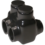 MORRIS 97112 2-Conductor Dual Entry Mechanical Insulated Connector, 14 to 4 AWG Aluminum/Copper Conductor, 6061-T6 Aluminum
