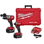 Milwaukee® M18™ 2997-22 2-Tool Cordless Combination Kit, Tools: Hammer Drill/Driver, Impact Driver and Reciprocating Saw, 18 V DC, 5 Ah Lithium-Ion Li-Ion Battery