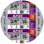 Alflex® 55082305 Type RWA Flexible Metal Conduit, 3/4 in Trade, 0.812 to 0.835 in ID x 1.075 in OD, 50 ft L, Aluminum