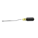 Klein® 670-6 Screwdriver, 3/16 in Cabinet Point, Steel Shank, 9-3/4 in OAL, Rubber Handle, Polished Chrome, ANSI/ASME Specified