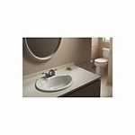 Sterling® 442004-0 Self-Rimming Bathroom Sink With Overflow, Sanibel®, Oval Shape, 4 in Faucet Hole Spacing, 20 in L x 17 in W x 8 in H, Drop-In Mount, Vitreous China, White