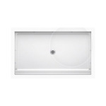 Sterling® 72331100-0 GUARD® Shower Base, White, Center Drain, 34 in L x 60 in W x 4-3/16 in D