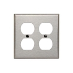 LEVITON SS DOUBLE DUP 2G WALL PLATE