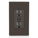 GFCI RECPT T/R 15A-125V BROWN