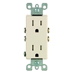 Duplex Tamper Resistant Receptacle 15 Amp - Light Almond