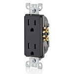 DECORA DUPL RECPT T/R 15 A BLACK