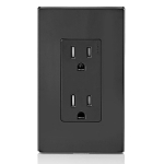 DECORA DUPL RECPT T/R 15 A BLACK