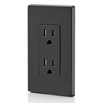 DECORA DUPL RECPT T/R 15 A BLACK