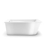 MAAX® 105571-000-001 105571 Optik® 6032 F 2-Piece Bathtub Without Jet, Chromatherapy, 60 in L 32 in W, End Drain, White, Domestic