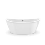MAAX® 106193-000-002-104 Delsia 6636 2-Piece Bathtub, 66 in L x 36 in W, Off-Center Drain, White, Import