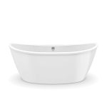 MAAX® 106193-000-002-104 Delsia 6636 2-Piece Bathtub, 66 in L x 36 in W, Off-Center Drain, White, Import