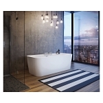 MAAX® 106386-000-001 106386 Oberto 1-Piece Bathtub, 67 in L 31 in W, Center Drain, White, Domestic