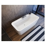 MAAX® 106386-000-001 106386 Oberto 1-Piece Bathtub, 67 in L 31 in W, Center Drain, White, Domestic