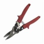 Malco® Max2000® M2001 Standard Aviation Snip, 0.038 to 0.062 in Cutting, 1-3/8 in L of Cut, Left Snip, Forged Steel Blade, Die Pressed Steel/Red Thermoplastic Grip Handle