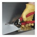 Malco® Max2000® M2001 Standard Aviation Snip, 0.038 to 0.062 in Cutting, 1-3/8 in L of Cut, Left Snip, Forged Steel Blade, Die Pressed Steel/Red Thermoplastic Grip Handle