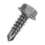 Malco® Bit-Tip® BT231T Self Drilling Screw, #8-18, 3/4 in OAL, Hex Washer Head, Slotted Drive, Steel