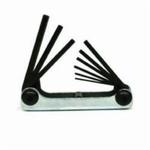 Malco® W19 Small Pocket Folding Hex Key Set, 9 Pieces, 0.05 to 3/16 in Hex, Steel Alloy, Black Oxide