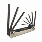 Malco® W29 Deluxe Pocket Folding Hex Key Set, 9 Pieces, 5/64 to 1/14 in Hex, Steel Alloy, Black Oxide