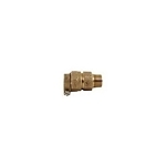 A.Y. McDonald 5141-129, 74753-22 Octagonal Straight Coupling, 1 in Nominal, -22 Mac-Pak CTS Compression x MNPT End Style, Brass, Domestic