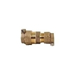 A.Y. McDonald 5142-160, 74758-22-33 Octagonal Straight Coupling, 3/4 in Nominal, -22 Mac-Pak CTS Compression x -33 PEP-7 Mac-Pak CTS Compression End Style, Brass, Domestic