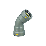 MegaPress® 25251 45 deg Pipe Elbow, 1-1/2 in, Press, Carbon Steel, Import