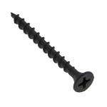 Metallics JDWC4C Self-Piercing Drywall Screw, #6, 1-5/8 in OAL, Bugle Head, Black Phosphate, Self-Piercing Point, Phillips® Drive