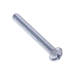 Metallics JRM142 Combination Machine Screw, #6-32, 3 in OAL, Steel, Round Head, Zinc Chromate, Phillips®/Slotted/Square Drive