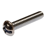 Metallics JRM89 Combination Machine Screw, #8-32, 2 in OAL, Steel, Round Head, Zinc Chromate, Phillips®/Slotted/Square Drive