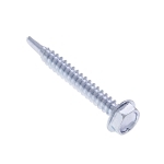 Metallics JTEKD5 Self-Drilling and Tapping Screw, #10-16, 1/2 in OAL, Hex Washer Head, Hex Drive, Steel, Zinc Chromate, Drill Point