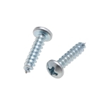 Metallics JTS21 Combination Tapping Screw, #8-15, 1 in OAL, Pan Head, Phillips®/Slotted Drive, Steel, Zinc Chromate