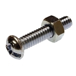 Metallics RSB101 Combination Stove Bolt With Hex Nut, 1/4-20, Steel, Zinc Chromate