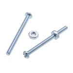 Metallics RSB101 Combination Stove Bolt With Hex Nut, 1/4-20, Steel, Zinc Chromate