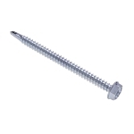 Metallics JTEKD1 Self-Drilling and Tapping Screw, #8-18, 1/2 in OAL, Hex Washer Head, Hex Drive, Steel, Zinc Chromate, Drill Point