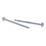 Metallics JTEKD1 Self-Drilling and Tapping Screw, #8-18, 1/2 in OAL, Hex Washer Head, Hex Drive, Steel, Zinc Chromate, Drill Point