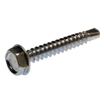 Metallics JTEKD1 Self-Drilling and Tapping Screw, #8-18, 1/2 in OAL, Hex Washer Head, Hex Drive, Steel, Zinc Chromate, Drill Point