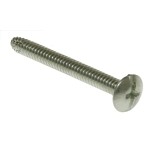 Metallics JTM83 Type F Combo Hardened Receptacle and Wiring Device Screw, #6-32, 2 in OAL, Truss Head, Steel, Phillips®/Slotted Drive, Zinc Plated