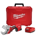 Milwaukee® 2470-21 Cordless PVC Shear Kit, 2 in Cutting, 14-3/8 in OAL, Li-Ion Battery