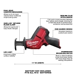 Milwaukee® M12™ FUEL™ 2520-20 Cordless Reciprocating Saw, 5/8 in L Stroke, 3000 spm, Straight Stroke, 12 V DC, 11 in OAL