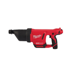 Milwaukee® M12™ 2572A-21 Kit Cordless Drain Cleaning Air Gun Kit, 1 to 4 in Drain Line, 35 ft Max Run, 12 VDC, Plastic Housing