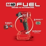 Milwaukee® M18™ FUEL™ 2760-20 Cordless Impact Driver, 1/4 in Hex/Straight Drive, 4000 bpm, 450 in-lb Torque, 18 V DC, 5 in OAL