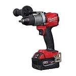 Milwaukee® M18™ 2804-22 Compact Lightweight Cordless Hammer Drill/Driver Kit, 1/2 in Hex Chuck, 18 V DC, 0 to 550/0 to 2000 rpm No-Load, Li-Ion Battery