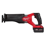 Milwaukee® 2821-22 M18 FUEL™ SAWZALL® Cordless Reciprocating Saw Kit With Integrated Work Light, Keyless Adjustable Shoe and Keyless Blade Clamp, 1-1/4 in L Stroke, 0 to 3000 spm, 18 V DC, 18 in OAL