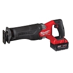 Milwaukee® 2821-22 M18 FUEL™ SAWZALL® Cordless Reciprocating Saw Kit With Integrated Work Light, Keyless Adjustable Shoe and Keyless Blade Clamp, 1-1/4 in L Stroke, 0 to 3000 spm, 18 V DC, 18 in OAL