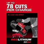 Milwaukee® 2929-22 Deep Cut Band Saw, 5 x 5 in Cutting, 44.875 in L x 0.5 in W Blade, 18 V, 5 Ah Lithium Battery