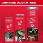 Milwaukee® SAWZALL® AX™ 48-00-5226 Tapered Back Reciprocating Saw Blade, 9 in L, 5 TPI, Carbide Body, Universal/Toothed Edge Tang