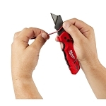 Milwaukee® FASTBACK™ 48-22-1502 Folding Utility Knife With Blade Storage, Steel Blade, 1 Blades Included, 6.87 in OAL