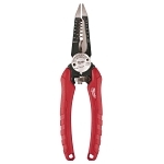 Milwaukee® 48-22-3079 6-in-1 1-Handed Spring Loaded Combination Plier With Side Cutter and Wire Stripper, 2-1/4 in L x 1-1/2 in W Forged Alloy Steel Jaw, 7-1/2 in OAL